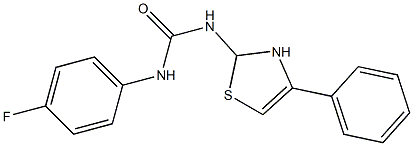 1-(4-FLUOROPHENYL)-3-(4-PHENYL-4-THIAZOLIN-2-YL)UREA Structure