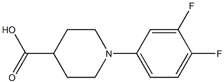1-(3,4-Difluoro-phenyl)-piperidine-4-carboxylic acid Structure