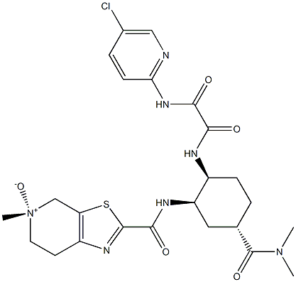  (S)-2-(((1R,2S,5S)-2-(2-((5-chloropyridin-2-yl)amino)-2-oxoacetamido)-5-(dimethylcarbamoyl)cyclohexyl)carbamoyl)-5-methyl-4,5,6,7-tetrahydrothiazolo[5,4-c]pyridine 5-oxide