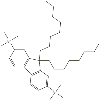 (9,9-Dioctyl-9H-fluorene-2,7-diyl)bis(trimethylstannane) Structure