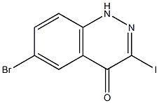 6-Bromo-3-iodo-1H-cinnolin-4-one Structure