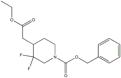 benzyl 4-(2-ethoxy-2-oxoethyl)-3,3-difluoropiperidine-1-carboxylate Structure