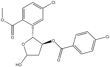 ((2R,3S)-3-((4-chlorobenzoyl)oxy)-5-hydroxytetrahydrofuran-2-yl)methyl 4-chlorobenzoate Structure