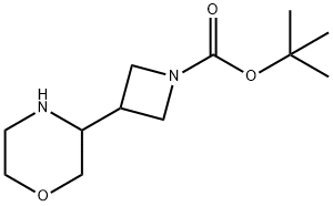 3-Morpholin-3-yl-azetidine-1-carboxylic acid tert-butyl ester Structure