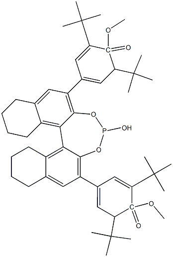 (11bR)-8,9,10,11,12,13,14,15-Octahydro-4-hydroxy-2,6-bis(3,5-di-tert-butyl-4-methoxyphenyl)-4-oxide-dinaphtho[2,1-d:1',2'-f][1,3,2]dioxaphosphepin 구조식 이미지
