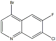 4-bromo-7-chloro-6-fluoroquinoline 구조식 이미지