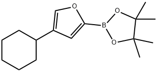 4-(Cyclohexyl)furan-2-boronic acid pinacol ester Structure