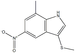 7-Methyl-3-methylsulfanyl-5-nitro-1H-indole Structure