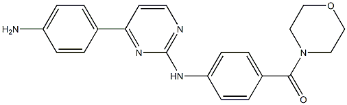 (4-(4-(4-aminophenyl)pyrimidin-2-ylamino)phenyl)(morpholino)methanone Structure