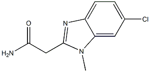 2-(6-chloro-1-methyl-1H-benzo[d]imidazol-2-yl)acetamide 구조식 이미지