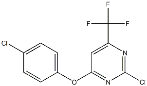 2-chloro-4-(4-chlorophenoxy)-6-(trifluoromethyl)pyrimidine Structure