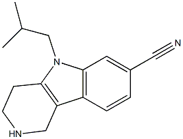 5-isobutyl-2,3,4,5-tetrahydro-1H-pyrido[4,3-b]indole-7-carbonitrile 구조식 이미지