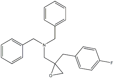 N,N-dibenzyl-1-(2-(4-fluorobenzyl)oxiran-2-yl)methanamine 구조식 이미지