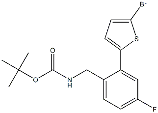 tert-butyl 2-(5-bromothiophen-2-yl)-4-fluorobenzylcarbamate 구조식 이미지