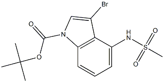 tert-butyl 3-bromo-4-(methylsulfonamido)-1H-indole-1-carboxylate Structure