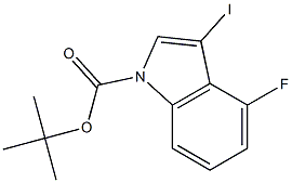 tert-butyl 4-fluoro-3-iodo-1H-indole-1-carboxylate 구조식 이미지