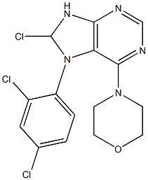 4-(8-chloro-7-(2,4-dichlorophenyl)-8,9-dihydro-7H-purin-6-yl)morpholine 구조식 이미지