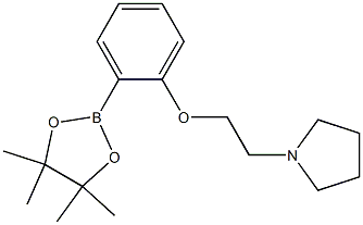 1-{2-[2-(4,4,5,5-Tetramethyl-[1,3,2]dioxaborolan-2-yl)-phenoxy]-ethyl}-pyrrolidine Structure