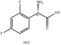 (2S)-2-AMINO-2-(2,4-DIFLUOROPHENYL)ACETIC ACID HYDROCHLORIDE 구조식 이미지