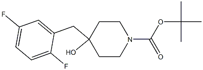 tert-butyl 4-(2,5- difluorobenzyl)-4- hydroxypiperidine-1- carboxylate 구조식 이미지
