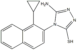 5-amino-4-(1-cyclopropylnaphthalen-2-yl)-4H-1,2,4-triazole-3-thiol Structure