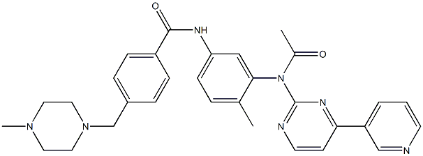 N-(4-methyl-3-(N-(4-(pyridin-3-yl)pyrimidin-2-yl)acetamido)phenyl)-4-((4-methylpiperazin-1-yl)methyl)benzamide Structure