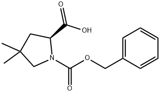 (S)-1-Cbz-4,4-dimethyl-pyrrolidine-2-carboxylic acid Structure