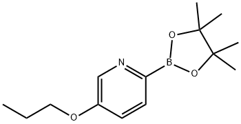 5-propoxy-2-(4,4,5,5-tetramethyl-1,3,2-dioxaborolan-2-yl)pyridine 구조식 이미지