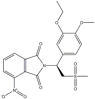 (S)-2-(1-(3-ethoxy-4-methoxyphenyl)-2-(methylsulfonyl)ethyl)-4-nitroisoindoline-1,3-dione Structure