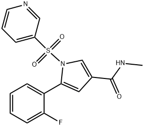 5-(2-fluorophenyl)-N-methyl-1-(pyridin-3-ylsulfonyl)-1H-pyrrole-3-carboxamide Structure