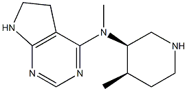 N-methyl-N-((3R,4R)-4-methylpiperidin-3-yl)-6,7-dihydro-5H-pyrrolo[2,3-d]pyrimidin-4-amine Structure