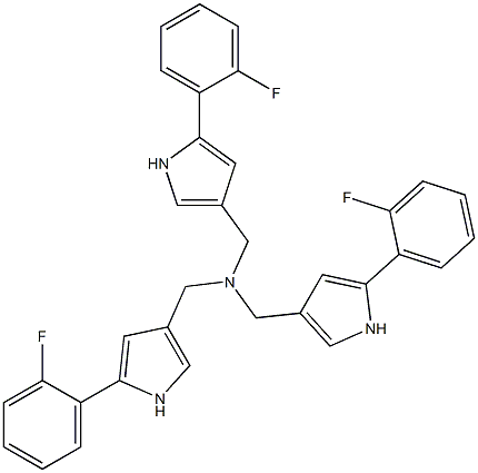 tris((5-(2-fluorophenyl)-1H-pyrrol-3-yl)methyl)amine Structure