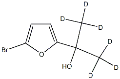 2-Bromo-5-(1-hydroxy-1-methylethyl-d6)-furan Structure