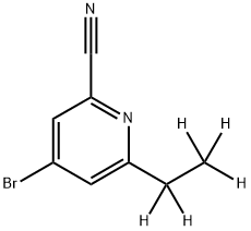 4-Bromo-2-cyano-6-(ethyl-d5)-pyridine 구조식 이미지