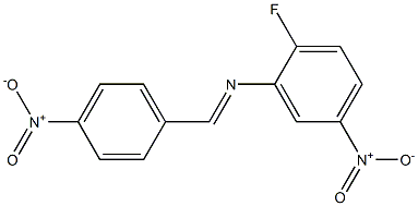 (2-fluoro-5-nitrophenyl)(4-nitrobenzylidene)amine Structure