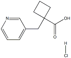 1-(Pyridin-3-ylmethyl)cyclobutanecarboxylic acid hydrochloride Structure