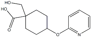 1-(HYDROXYMETHYL)-4-(PYRIDIN-2-YLOXY)CYCLOHEXANECARBOXYLIC ACID Structure