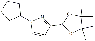 1-Cyclopentyl-3-(4,4,5,5-tetramethyl-[1,3,2]dioxaborolan-2-yl)-1H-pyrazole Structure