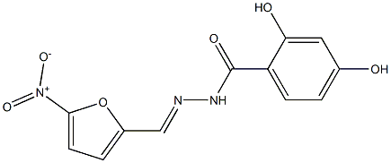 2,4-dihydroxy-N'-[(5-nitro-2-furyl)methylene]benzohydrazide Structure