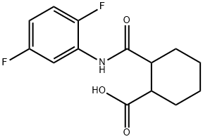 2-[(2,5-difluorophenyl)carbamoyl]cyclohexane-1-carboxylic acid Structure