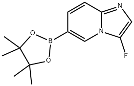 3-FLUORO-6-(4,4,5,5-TETRAMETHYL-1,3,2-DIOXABOROLAN-2-YL)IMIDAZO[1,2-A]PYRIDINE Structure