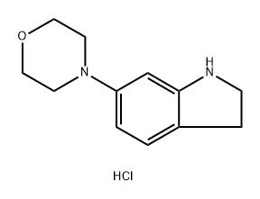 6-(morpholin-4-yl)-2,3-dihydro-1H-indole dihydrochloride Structure