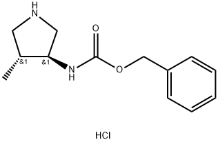 TRANS-BENZYL (4-METHYLPYRROLIDIN-3-YL)CARBAMATE HCL Structure