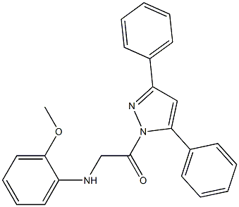 N-[2-(3,5-diphenyl-1H-pyrazol-1-yl)-2-oxoethyl]-2-methoxyaniline Structure