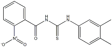 N-{[(3,4-dimethylphenyl)amino]carbonothioyl}-2-nitrobenzamide 구조식 이미지