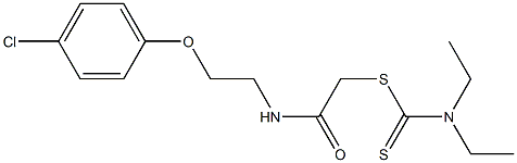 2-((2-(4-chlorophenoxy)ethyl)amino)-2-oxoethyl diethylcarbamodithioate 구조식 이미지