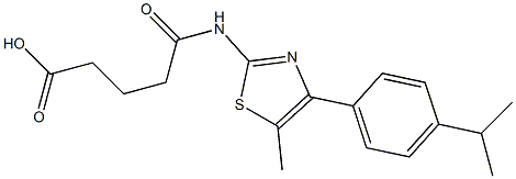 5-((4-(4-isopropylphenyl)-5-methylthiazol-2-yl)amino)-5-oxopentanoic acid Structure