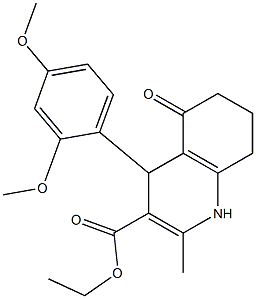 ethyl 4-(2,4-dimethoxyphenyl)-2-methyl-5-oxo-1,4,5,6,7,8-hexahydroquinoline-3-carboxylate 구조식 이미지
