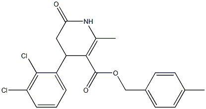 4-methylbenzyl 4-(2,3-dichlorophenyl)-2-methyl-6-oxo-1,4,5,6-tetrahydropyridine-3-carboxylate 구조식 이미지