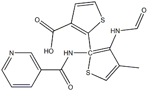 methyl 2-(2-(nicotinamido)thiophene-3-carboxamido)thiophene-3-carboxylate Structure